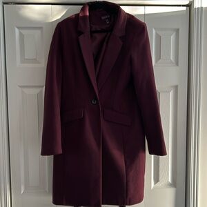 Long tall Sally plum above the knee coat